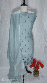 Linen embroidery suit SILK ZONE